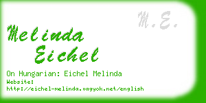 melinda eichel business card